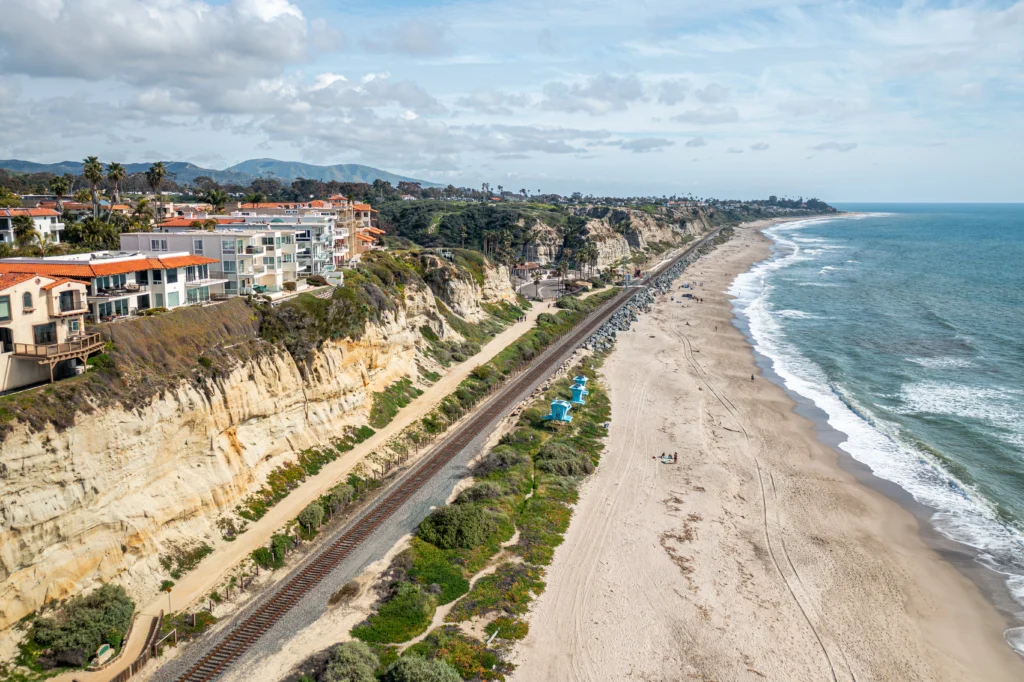 Victorian buildings on coastal bluffs
